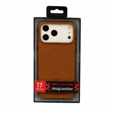 Чохол для iPhone 17 Pro Max - Cutana Leather MagSafe, Brown