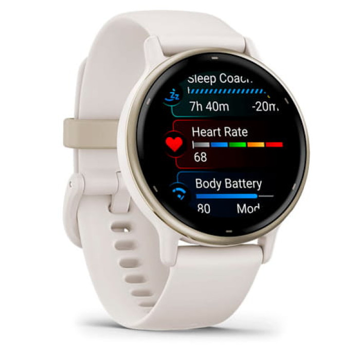 Смарт-годинник Garmin Vivoactive 5 Cream Gold Aluminum Bezel with Ivory Case and Silicone, Як Новий