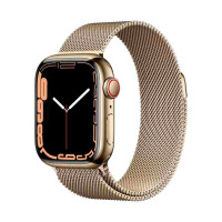 Apple Watch S7 45mm Gold Stainless Steel, Gold Milanese Loop