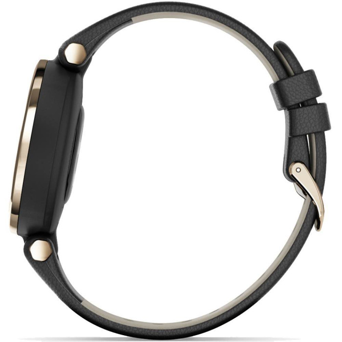 Смарт-годинник Garmin Lily Classic Edition - Cream Gold w. Black Case and Italian Leather Band