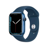 Apple Watch S7 45mm Blue, Blue Sport Band