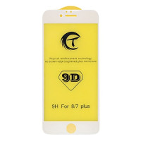 Захисне скло для iPhone 7 Plus / 8 Plus - 9D 0.26mm, White (OEM)