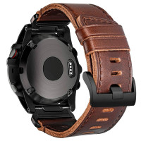 Ремінець для годинника Garmin - QuickFit 26mm, Hemsut Leather High-end Business, Brown