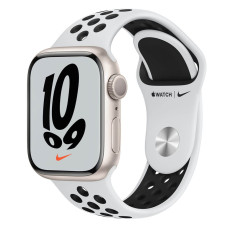 Apple Watch Nike S7 41mm Starlight, Pure Platinum / Black Sport Band