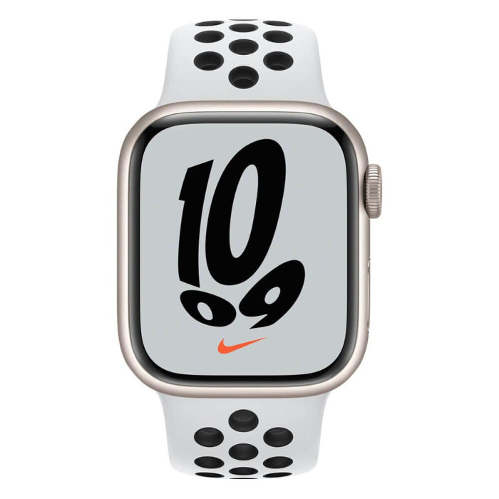 Apple Watch Nike S7 41mm Starlight, Pure Platinum / Black Sport Band