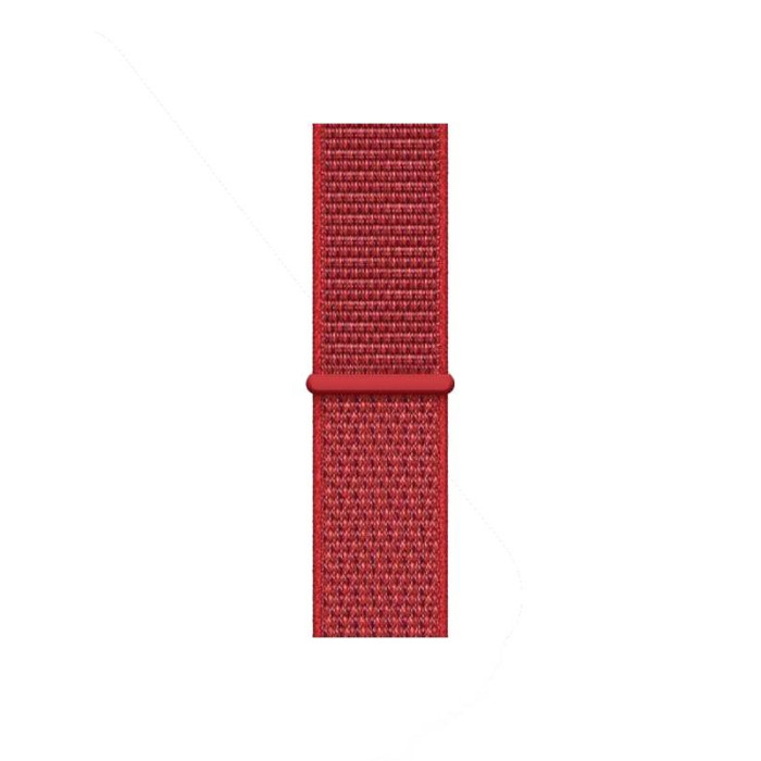 Ремінець для Apple Watch - 42/44/45/46/49mm, Nylon Sport Loop Band, Red (HC)