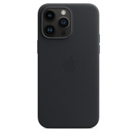 Чохол для iPhone 14 Pro - Apple Leather MagSafe, Midnight