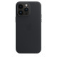Чохол для iPhone 14 Pro - Apple Leather MagSafe, Midnight