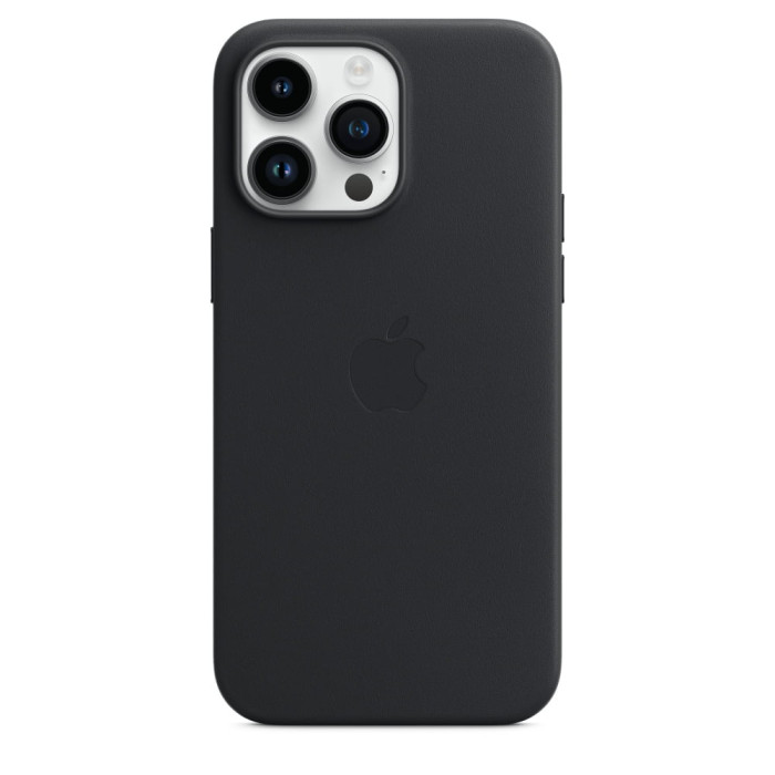 Чохол для iPhone 14 Pro - Apple Leather MagSafe, Midnight