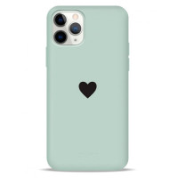 Чохол для iPhone 11 Pro Max - Pump Silicone Minimalistic, Black Heart