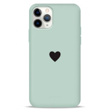 Чохол для iPhone 11 Pro Max - Pump Silicone Minimalistic, Black Heart