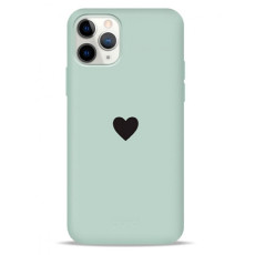 Чохол для iPhone 11 Pro Max - Pump Silicone Minimalistic, Black Heart