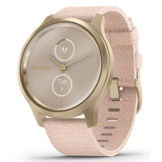 Смарт-годинник Garmin Vivomove Style, Blush Pink Nylon Band, Light Gold