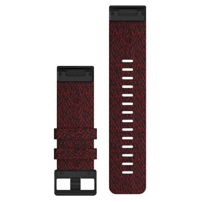 Ремінець для годинника Garmin - QuickFit 26mm, Hard Nylon Band with Black Hardware, Heathered Red