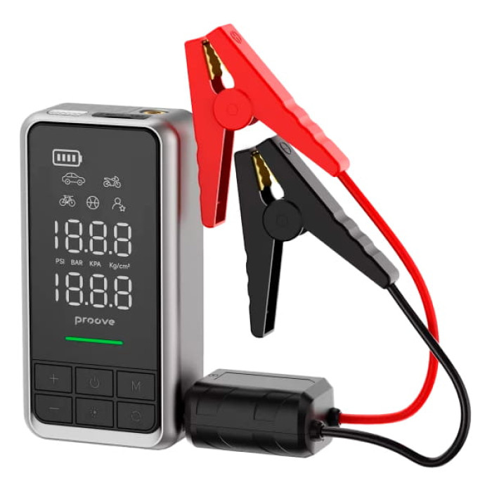 Автомобільний пусковий пристрій + насос Proove Air Jump 10400mAh 1000A Gray
