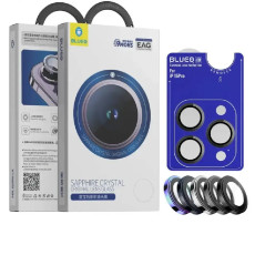 Захисне скло камери для iPhone 15 Pro/15 Pro Max/16 Pro/16 Pro Max - Blueo, Sapphire Crystal, Grey