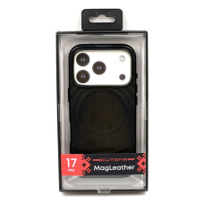Чохол для iPhone 17 Pro Max - Cutana Leather MagSafe, Black