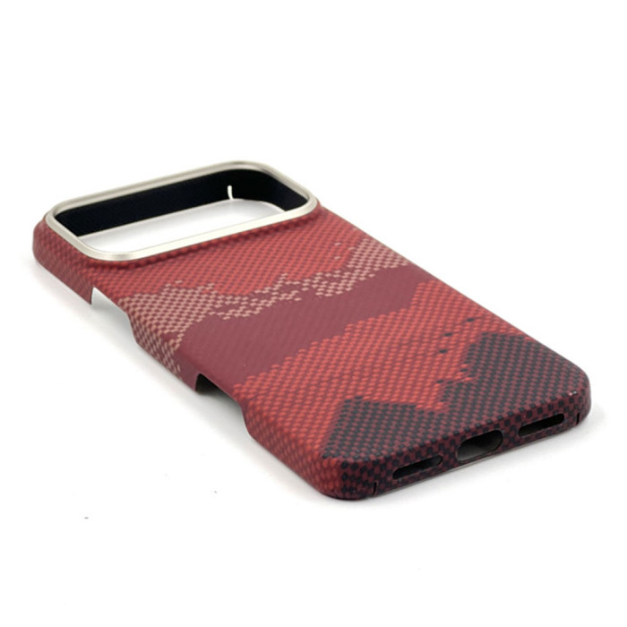 Чохол для iPhone 17 Pro Max - Cutana Carbon (1500D) MagSafe, Red