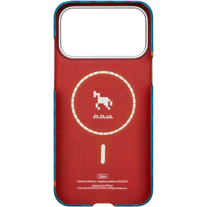 Чохол для iPhone 17 Pro Max - Pitaka Aramid Edge Ultra-Slim Happiness Rides In MagSafe, Indigo