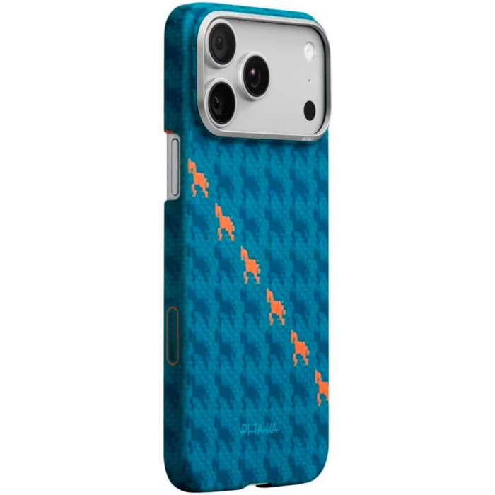 Чохол для iPhone 17 Pro Max - Pitaka Aramid Edge Ultra-Slim Happiness Rides In MagSafe, Indigo