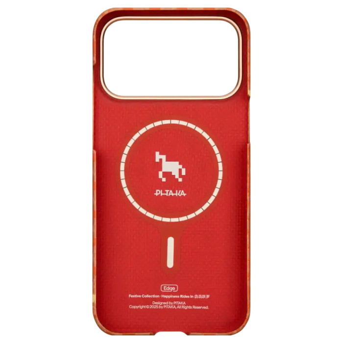 Чохол для iPhone 17 Pro Max - Pitaka Aramid Edge Ultra-Slim Happiness Rides In MagSafe, Amber