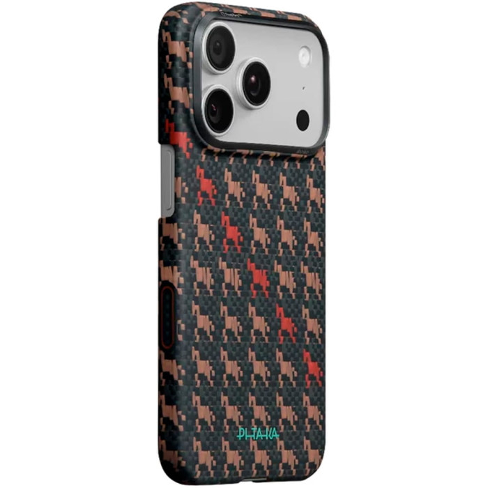 Чохол для iPhone 17 Pro Max - Pitaka Aramid Edge Ultra-Slim Happiness Rides In MagSafe, Ebony