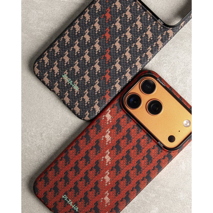 Чохол для iPhone 17 Pro Max - Pitaka Aramid Edge Ultra-Slim Happiness Rides In MagSafe, Ebony