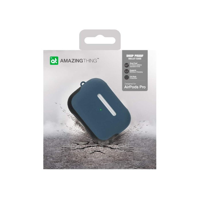 Чохол для Apple AirPods Pro - AmazingThing Drop Proof Bullet, Dark Blue