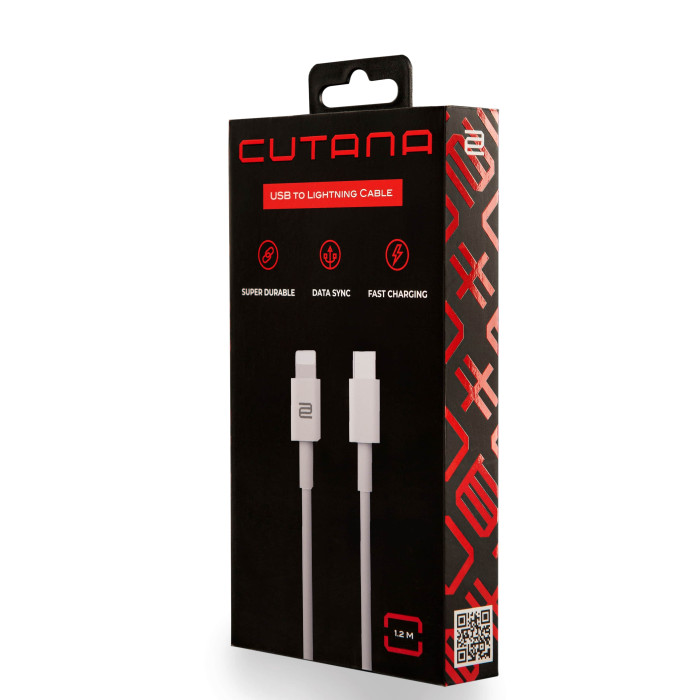 Кабель USB-C to Lightning - Cutana, 1.2m, White