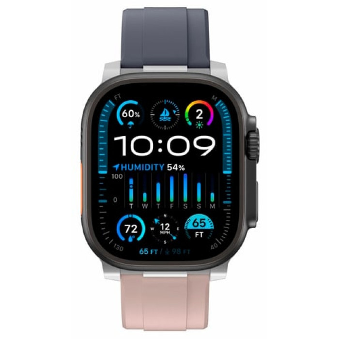 Ремінець для Apple Watch - 42/44/45/46/49mm, AmazingThing Chrono, Iron Misty Rose / Iron Grey
