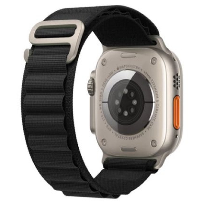 Ремінець для Apple Watch - 42/44/45/46/49mm, Alpine Loop Band, Black (HC)