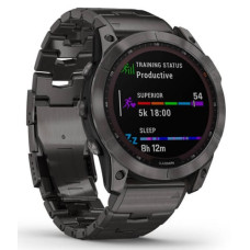 Смарт-годинник Garmin Fenix 7X Sapphire Solar Carbon Gray DLC Titanium, Titanium + Silicone Bands