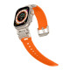 Ремінець для Apple Watch - 42/44/45/46/49mm, Armor Pro Silicone Band, Titanium / Orange