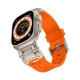Ремінець для Apple Watch - 42/44/45/46/49mm, Armor Pro Silicone Band, Titanium / Orange