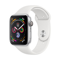 Apple Watch S4 44mm Silver, White Sport Band Вживаний (б/в)