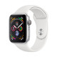 Apple Watch S4 44mm Silver, White Sport Band Вживаний (б/в)