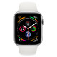 Apple Watch S4 44mm Silver, White Sport Band Вживаний (б/в)