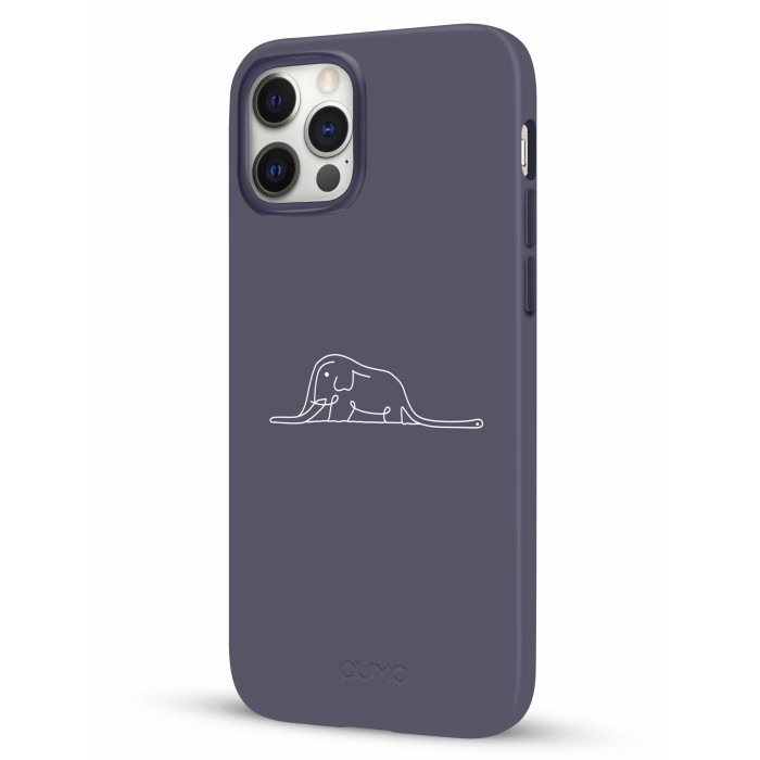 Чохол для iPhone 12/12 Pro - Pump Silicone Minimalistic, Elephant in a boa