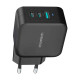 Зарядний пристрій - Choetech 100W GaN PPS Charger Dual USB-C+ Single USB-A, Black
