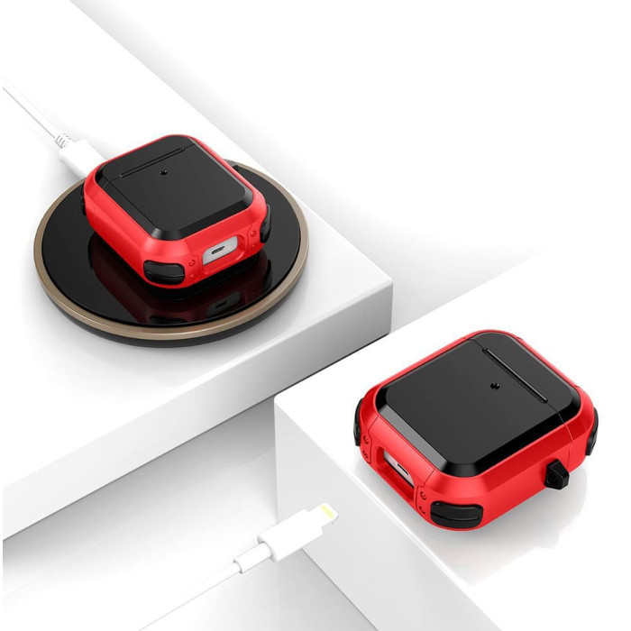 Чохол для Apple AirPods - WIWU TPU+PC Protective Series, Red