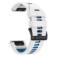 Ремінець для годинника Garmin - QuickFit 22mm, Silicone Band, White Blue
