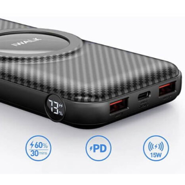 Додатковий аккумулятор IWalk 20000mAh PowerStand Magnetic Black