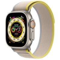 Apple Watch Ultra Titanium, Yellow/Beige Trail Loop (M/L), LTE
