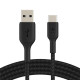 Кабель USB to USB-C - Belkin, Braided 15W 2m, Black
