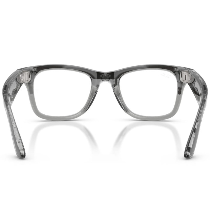 Смарт-окуляри Ray-Ban Meta Wayfarer Gen 2 Shiny Transparent Grey Frame Clear to Sapphire Lenses s50