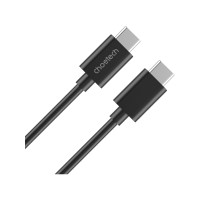 Кабель USB-C to USB-C - Choetech, PVC cable 1m, Black