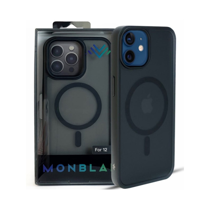 Чохол для iPhone 12/12 Pro - Monblan Matte MagSafe, Black