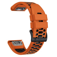 Ремінець для годинника Garmin - QuickFit 22mm, Silicone Sport Breathable, Orange Black