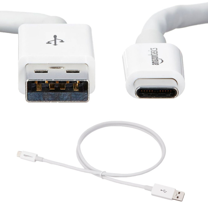 Кабель USB to USB-C - Amazon Basics, 0.9m, White
