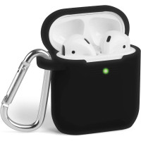 Чохол для Apple AirPods 2 - Silicone Case with Carabiner, Black